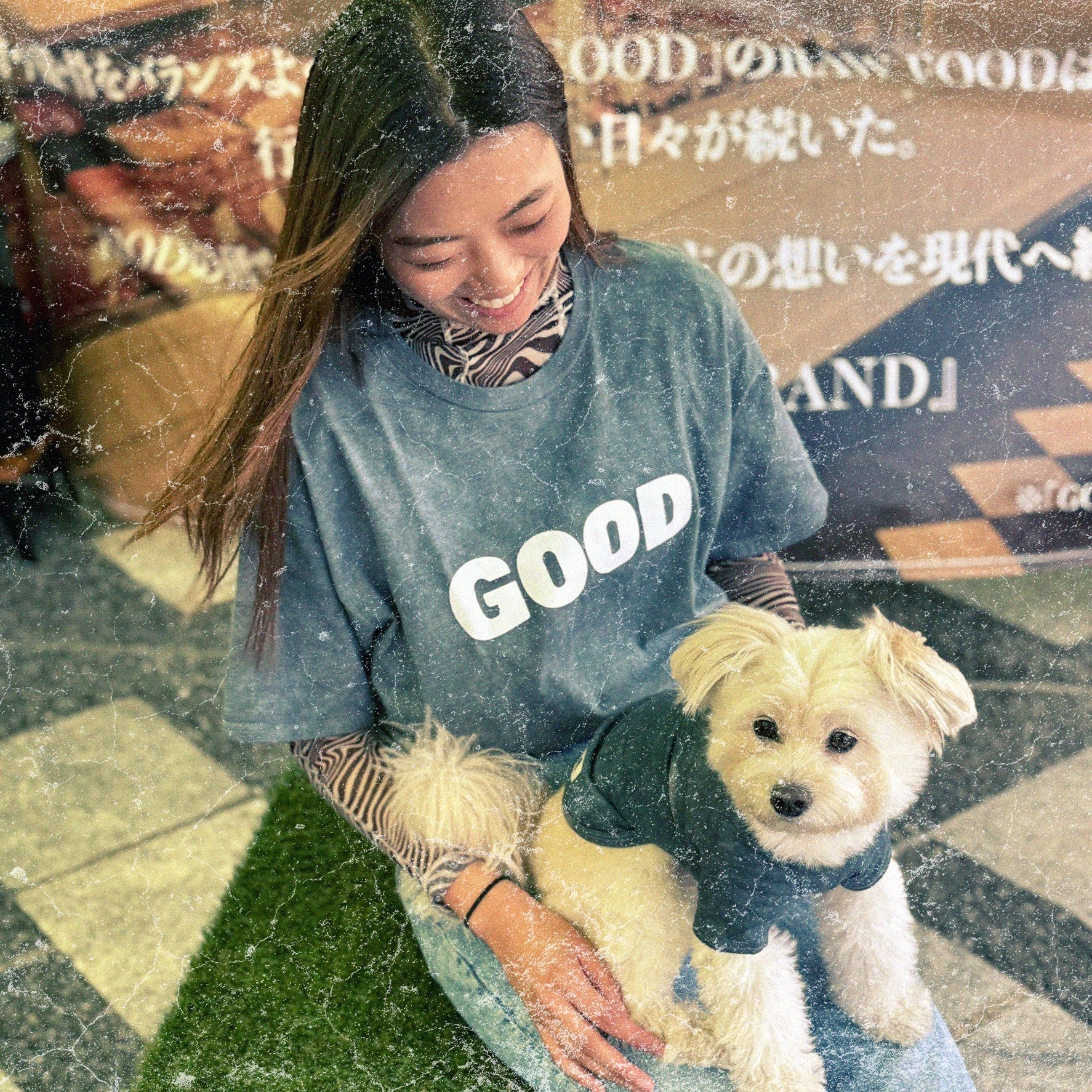 MEATSHOP GOOD SPECIAL VINTAGE T-shirt PINK M ピンク 犬 M サイズ